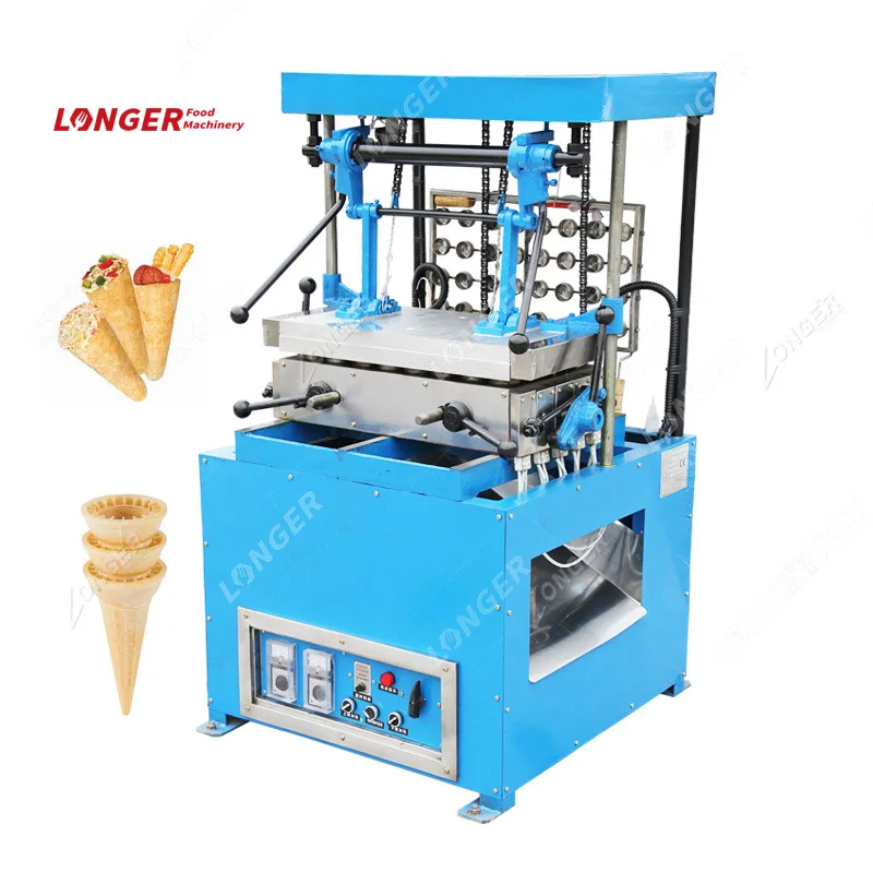 Commercial Semi-automatic Waffle Ice Cream Cone Maker Machine Pizza Cone Equipment