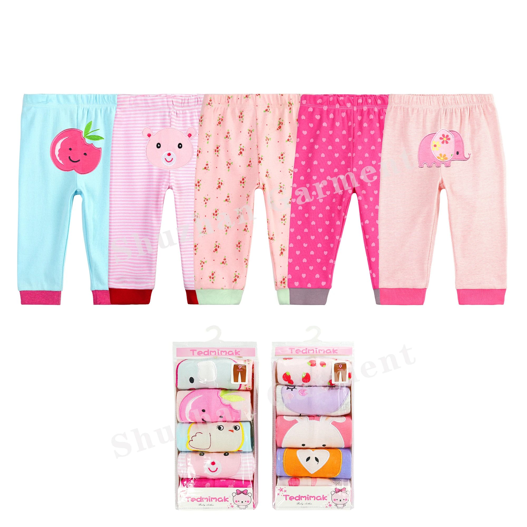 
baby trousers animal design cotton embroidered baby short for newborn 