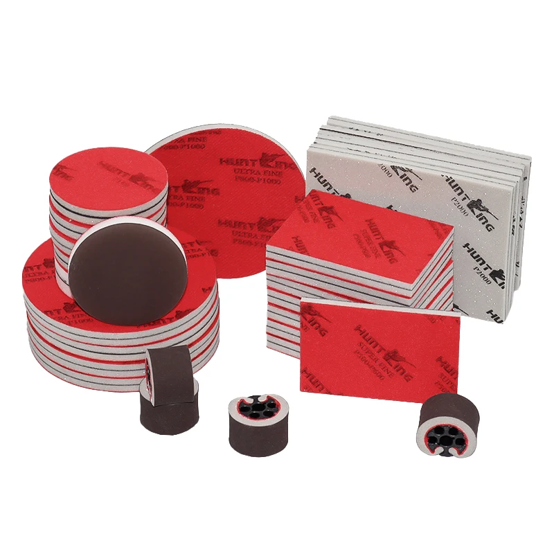 HuntKing Silicon Carbon Sand Sponge Foam Soft Papwood Sanding Sponge Disc Sandpaper Sponge Drywall Back Sanding For Automotive