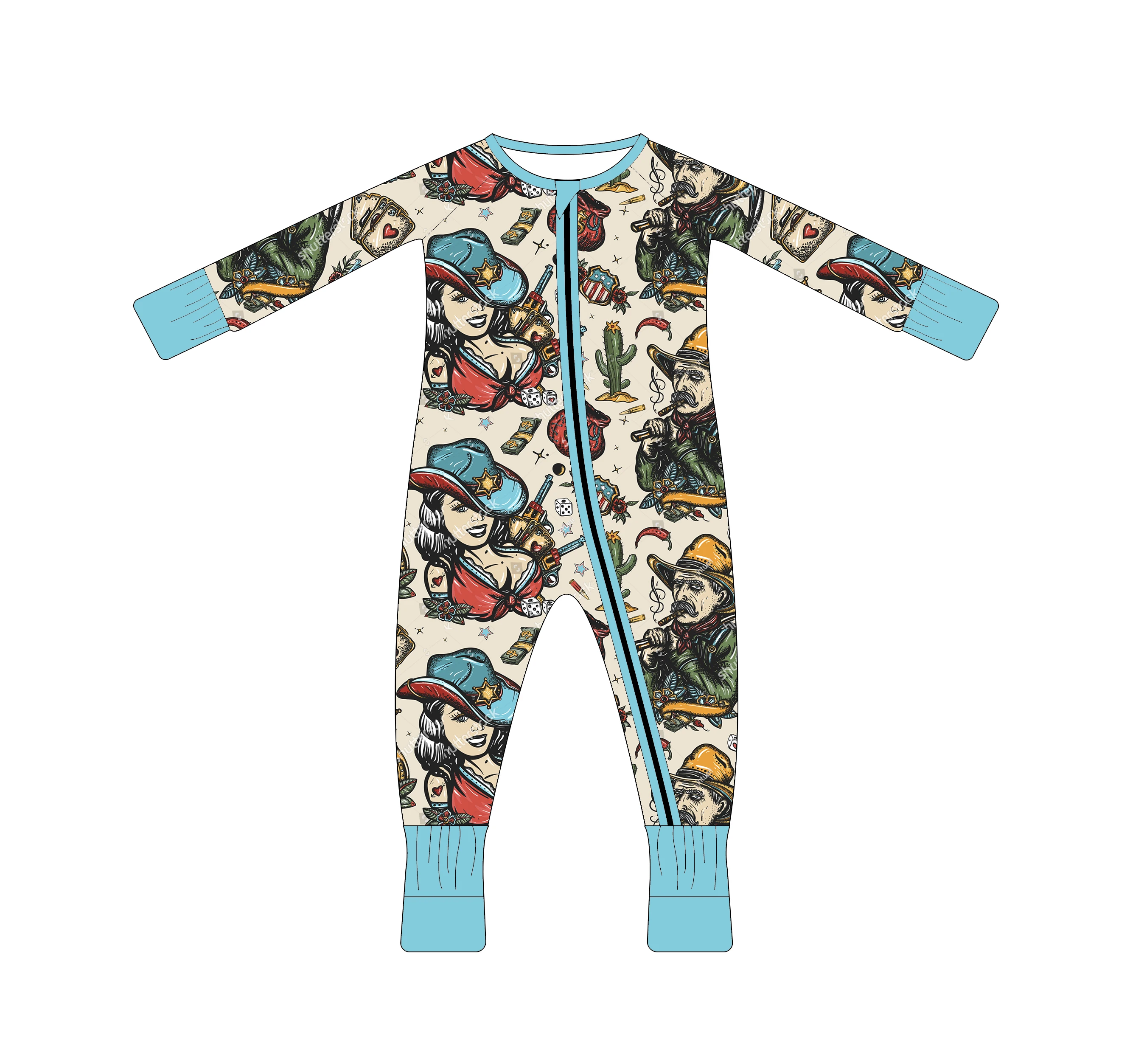 bamboo overalls baby sleep rompers  Bamboo spandex baby Romper newborn double Zipper Jumpsuit toddler zip onesie