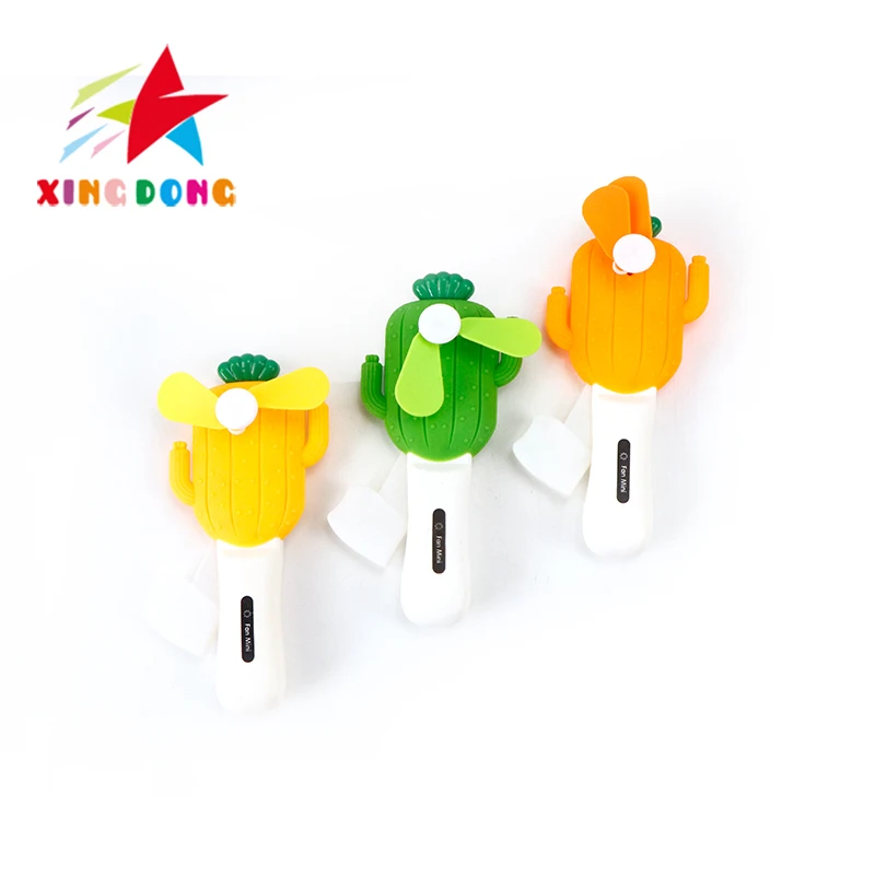 Cute cartoon  hand press fan folding blades handheld portable air cooler refresh manual fan candy toys for kids