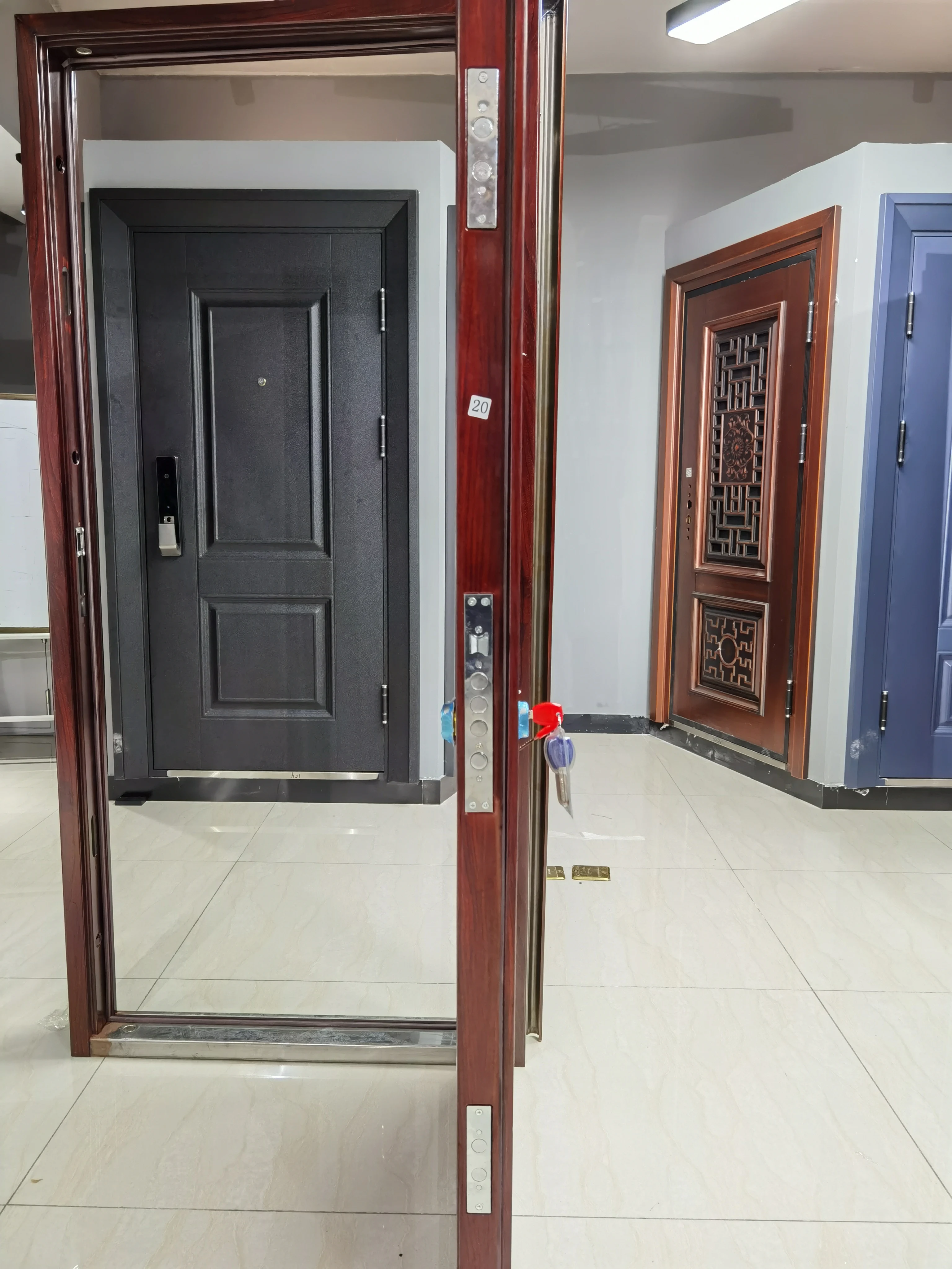 Phipulo High Quality Low Iron Door Entry Price India Design Double Open Safety  Steel Doors