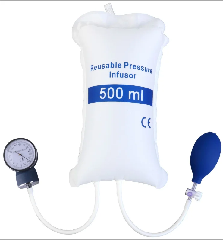 Manual pressure infusion bags with pressure indicator tpu coated nylon Pressurse Infusion Bag