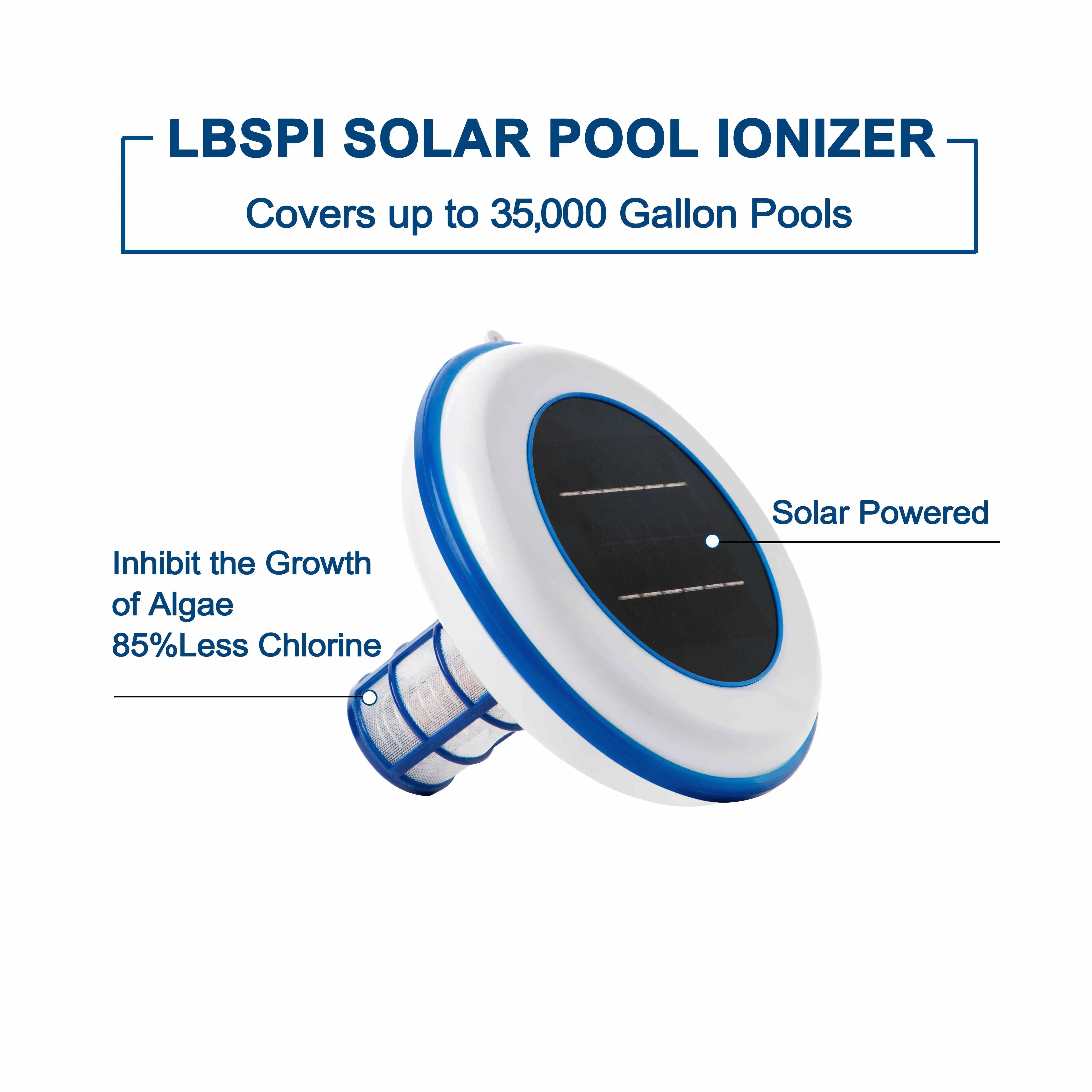 Hot Sale  Water Purifier Equipment Portable Solar Swimming Pool Purifier Solar Pool Copper Ionizer