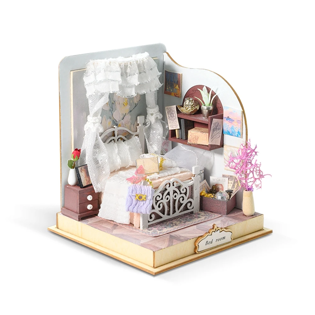 IIECREATE DIY Kit Wholesale Wooden Architecture Assemble Handmade Dolls Fashion Toys High Quality Model Accessories Doll House