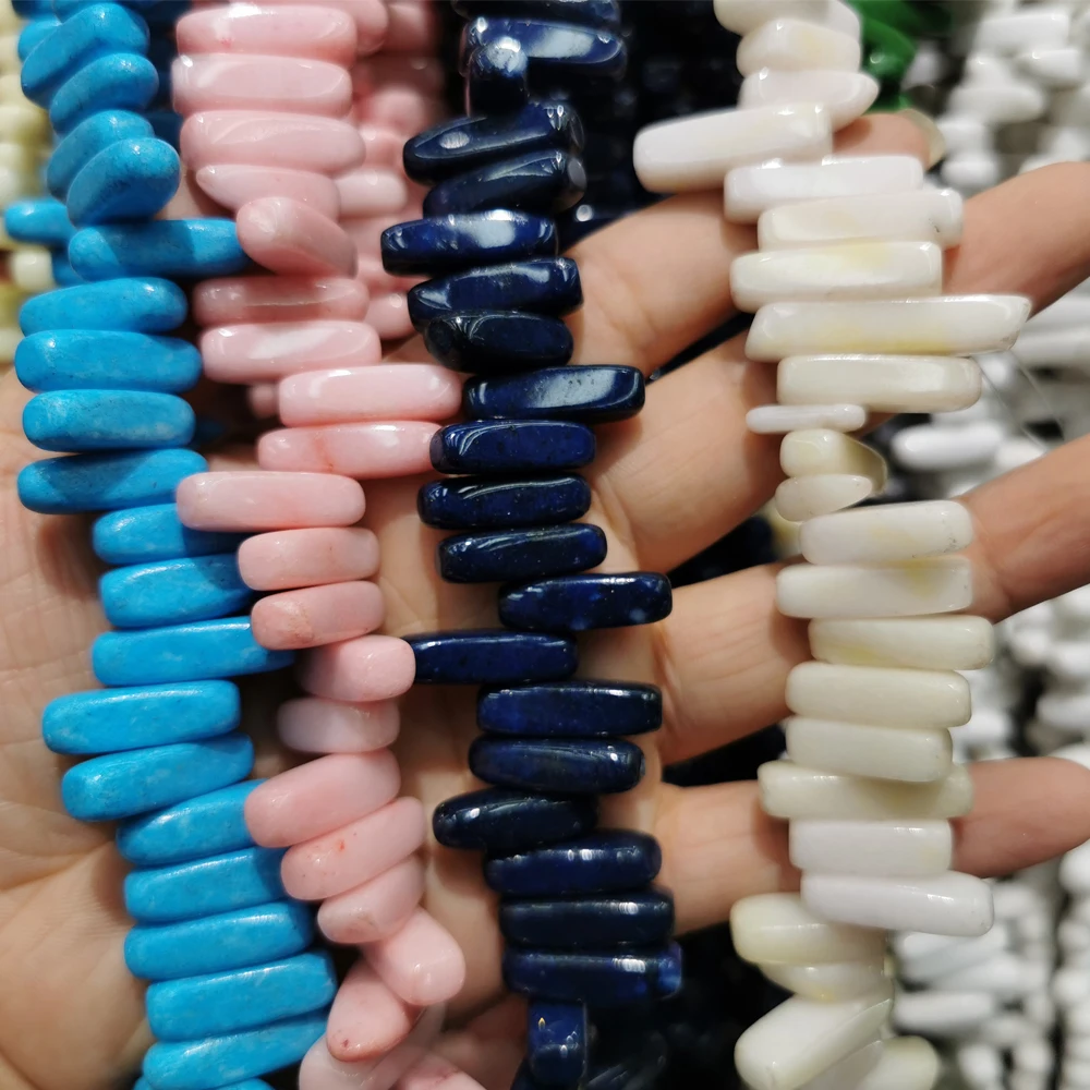 Natural Multi-Color Quartz Agate Gemstone Smooth Teardrop Spike Point Loose Stick Drop Beads for Jewelry Craft Making