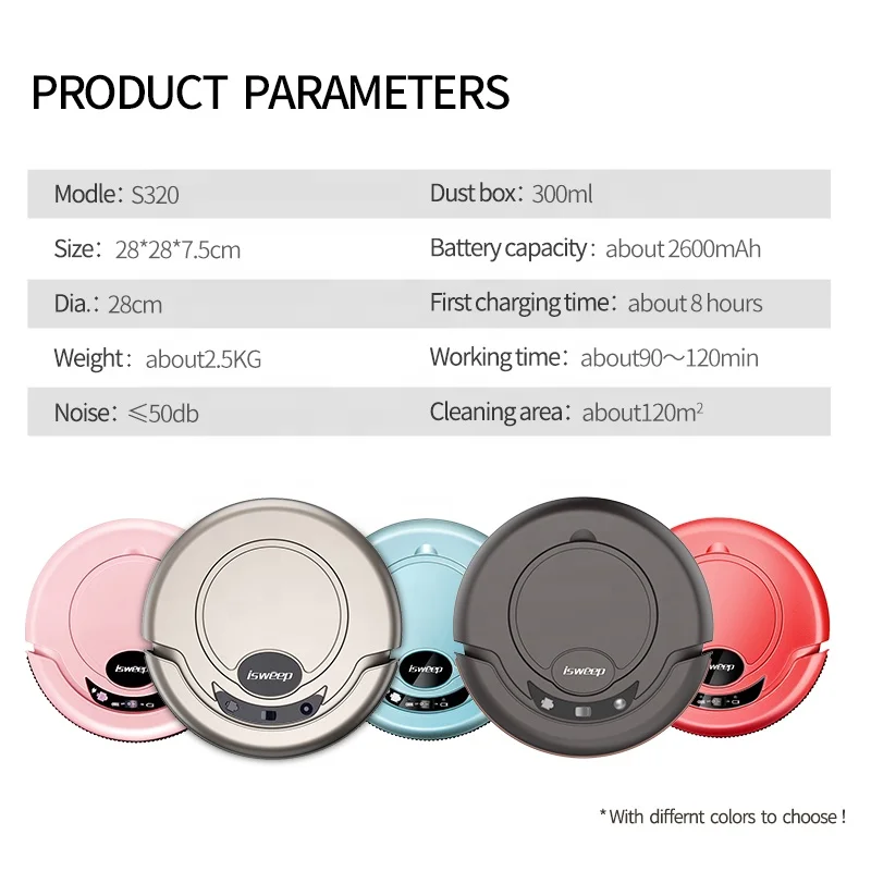 ISWEEP Easy Home Robot Vacuum Cleaner for Ground Floor Carpet