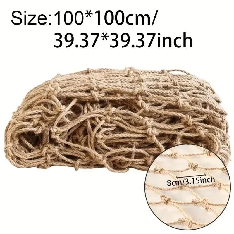 Natural Hemp Rope Climbing Net Supporting Plant Growth And Enhancing Garden Aesthetics Hemp Climbing Net