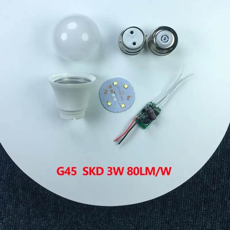 
Disassembled 3W 5w 7w 9w 12w 15w 18W 220v E27 high lumen indoor lamp led bulb Skd parts led Bulb Raw Material 