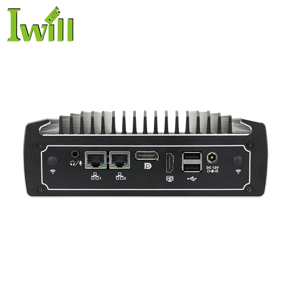 Hot Sell dual lan In-tel i211 i5 10210U Win10 fanless mini pc quad core 6 USB