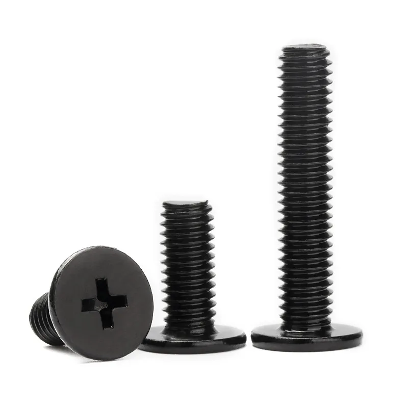 M1.6 M2 M2.5 M3 M4 M5 M6 Black 304 Stainless Steel Laptop Computer Cross Phillips Ultra Thin Low Flat Wafer Head Bolt Screw