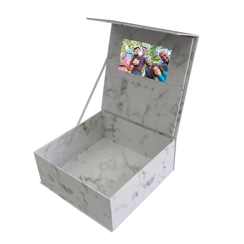 Подарочная коробка с ЖК-экраном, Подарочная коробка для видеоплеера с экраном, Мраморная Подарочная коробка для видео и видео, 4/4.5/5/7/10.1 дюйм