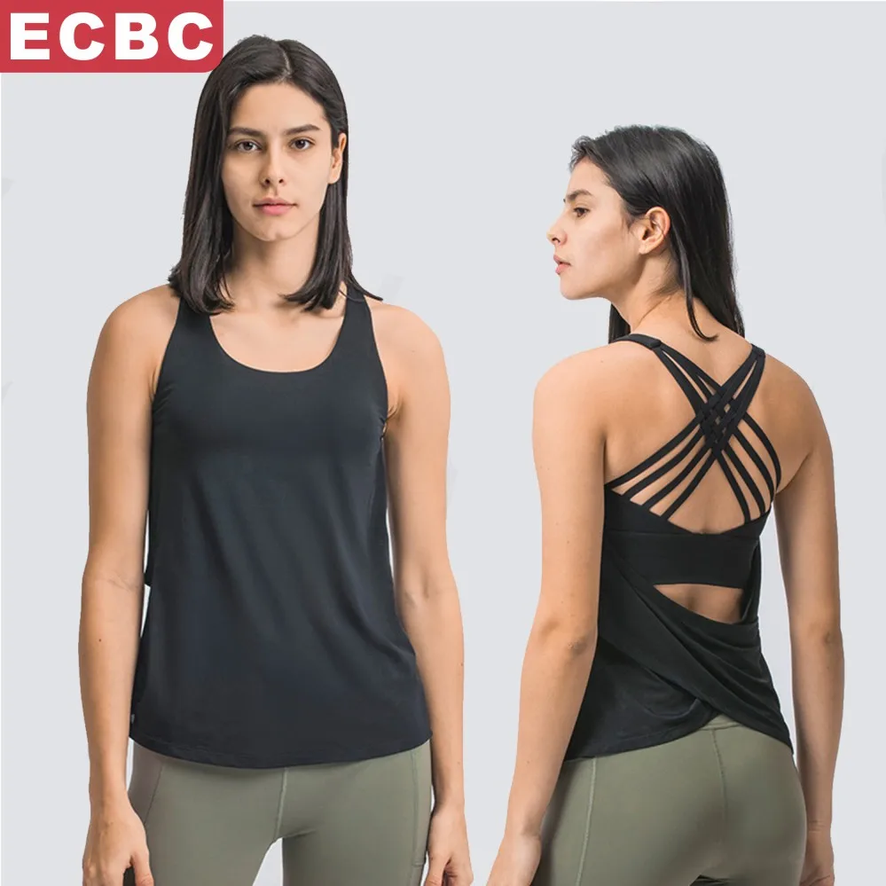 New Align Exercise Clothing For Women Running Vest Sports Blouse With Breast Pad Loose Breathable Workout Yoga Top