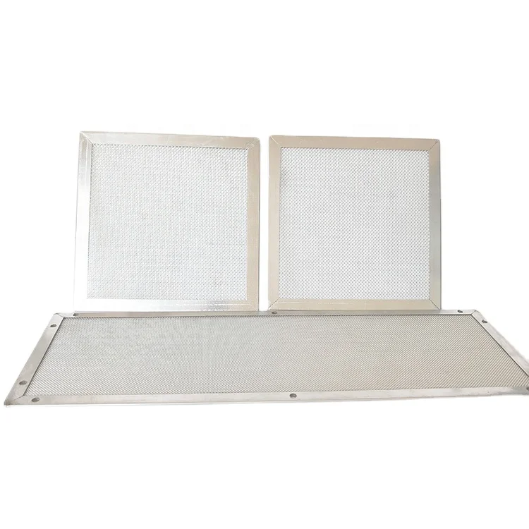 Factory custom 304 316l stainless steel square filter mesh multi-layer edge air tank particle dust oil mist filter mesh