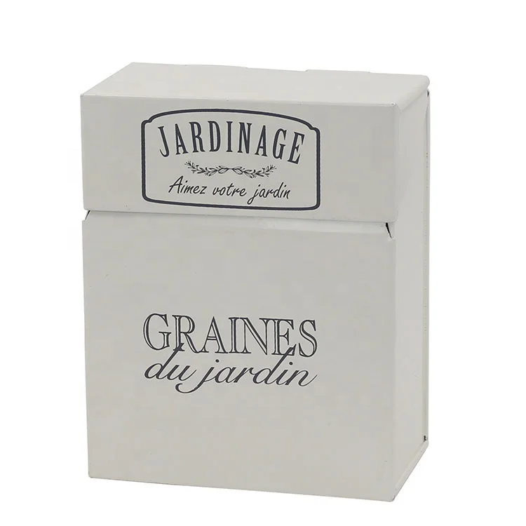 Power coated metal galvanized Seed Packet Storage Box Container Tin