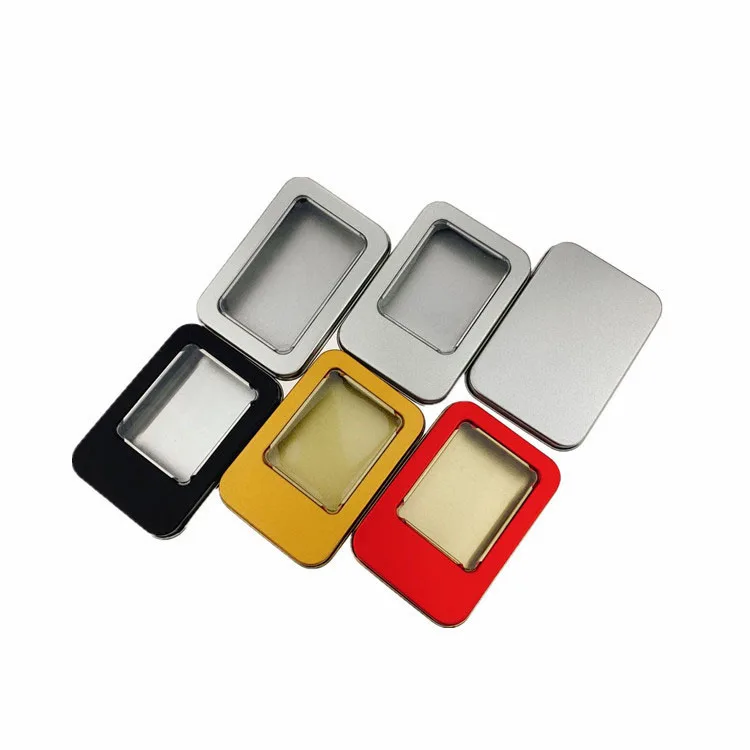 Vintage cigarette watercolor small christmas sliding candle custom rectangle cookies tea packaging gift metal tin box