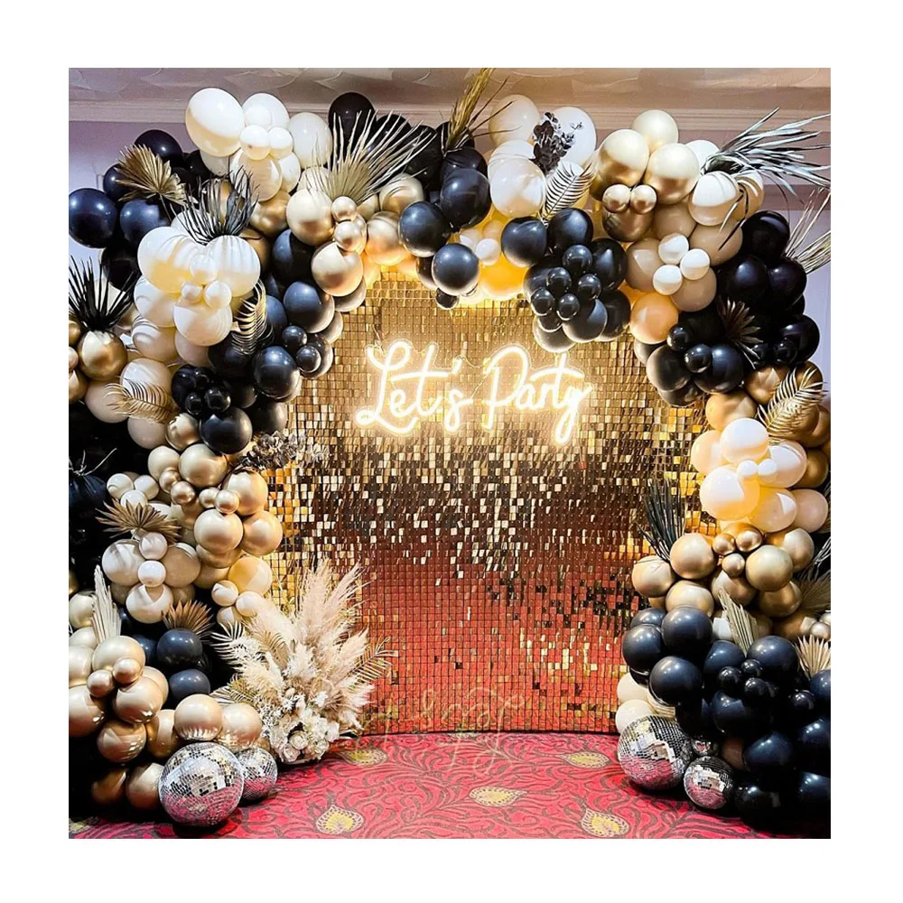 Rose Gold Shimmer Sequin Air Active Backdrop disco ball  wall wedding backdrop