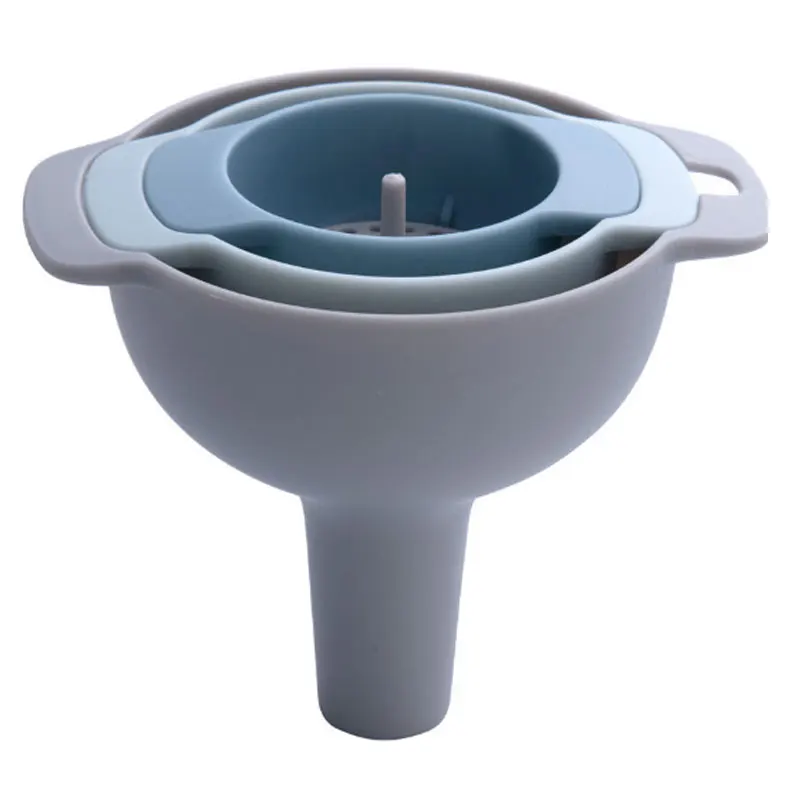 4 in 1 Multi-functional General Kitchen Oil Filter Baking Chocolate Plastic Funnels for Filling Bottles,Jars,Salt,Promotional