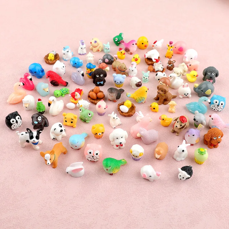 30 шт. миниатюрные фигурки животных из смолы