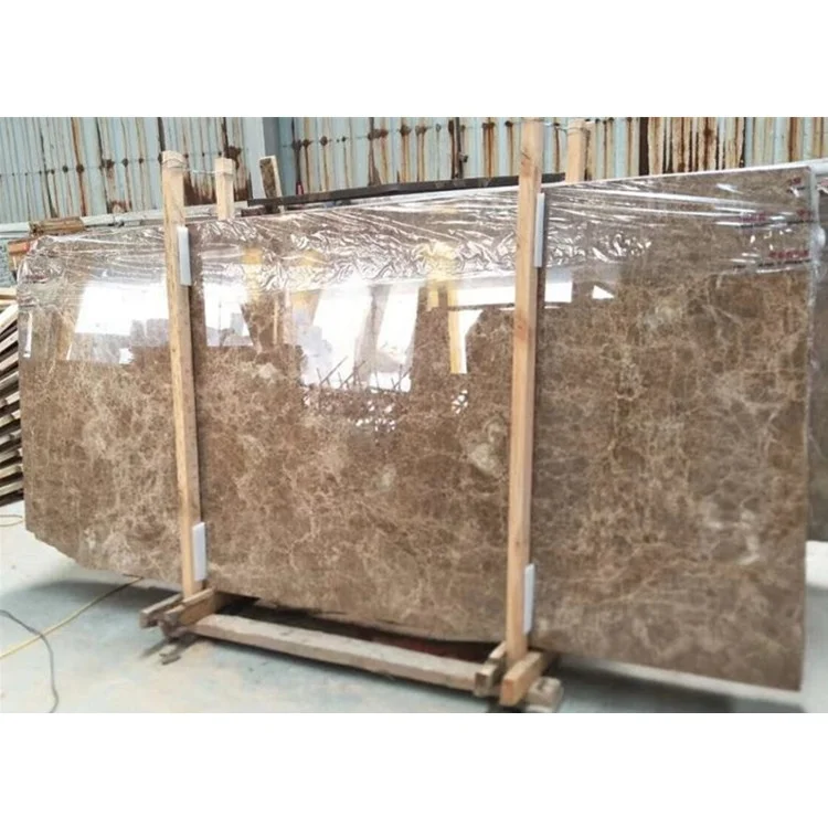BOTON STONE Natural Stone Modern Light Middle Emperador Kitchen Countertop Slabs Brown Marble Tile