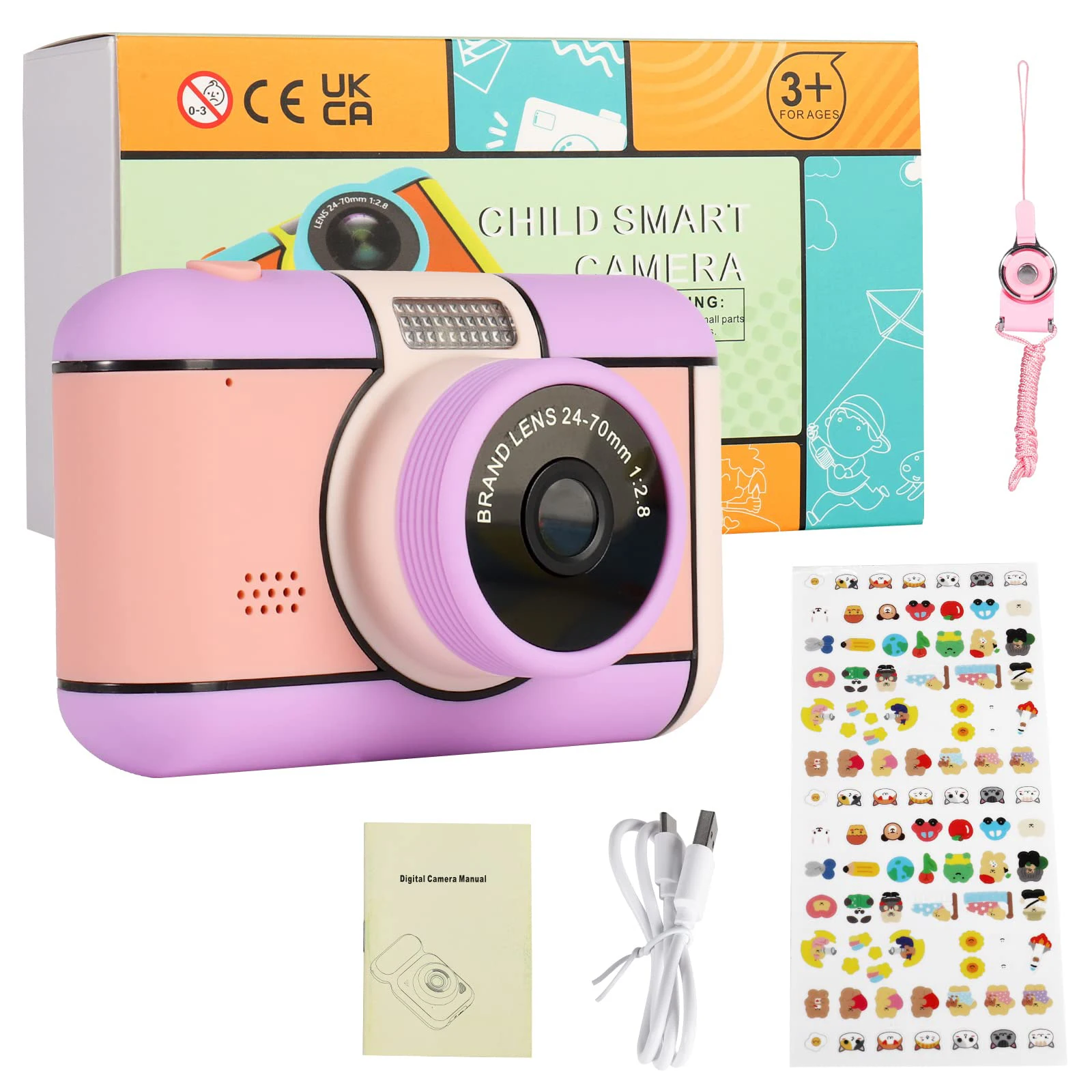 Christmas Birthday Party Gifts 2.4in LCD Screen 1080P HD Dual Lens Selfie Video Camera Children Digital Video Camcorder Camera