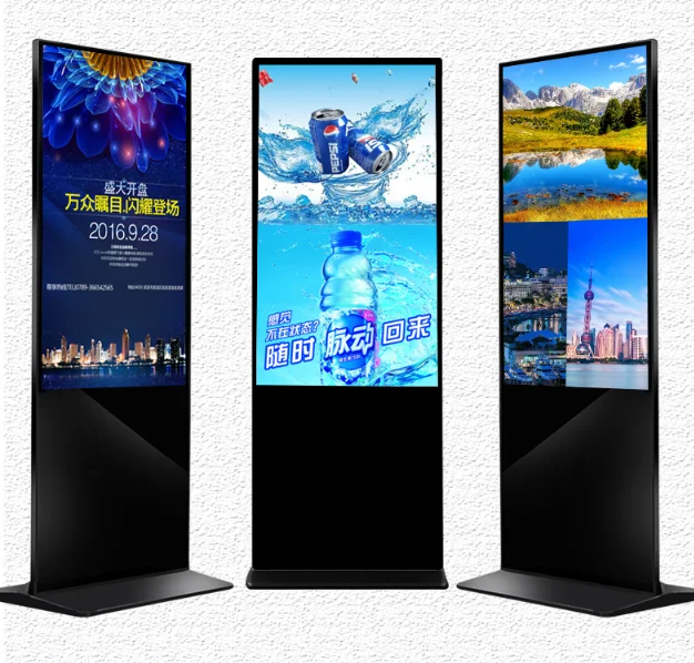 Super Slim LCD Display Advertising Player Finger Thick 49 Inch Black Silver Pixel Android White Airport Customize WIFI Windows