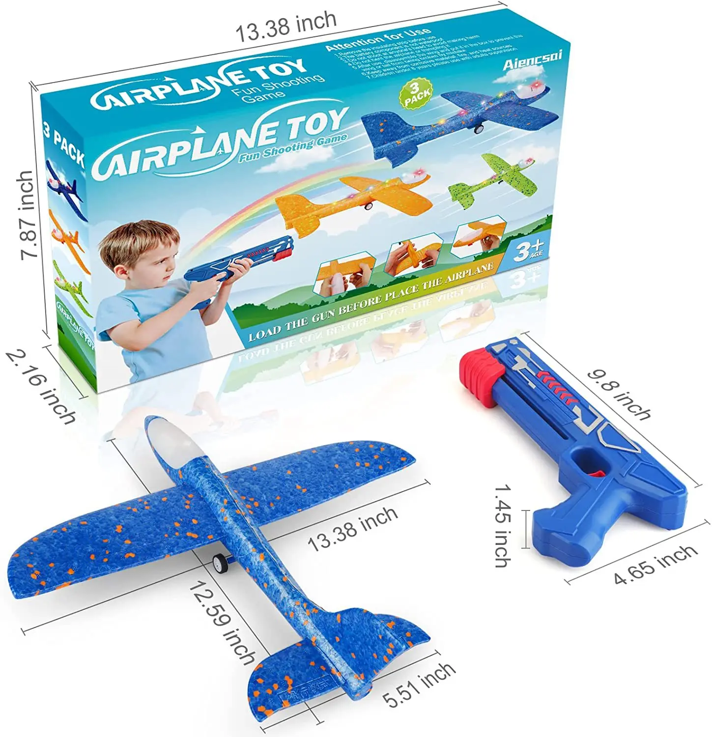 Electric Foam Airplane Toy Catapult Plane Toys For Kids Outdoor Sport Flying Toys