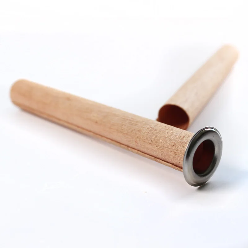 smokeless eco-friendly Spiral wood Wicks Tube Wood Wicks Round wood wicks diy wood wicks with matching wick clips