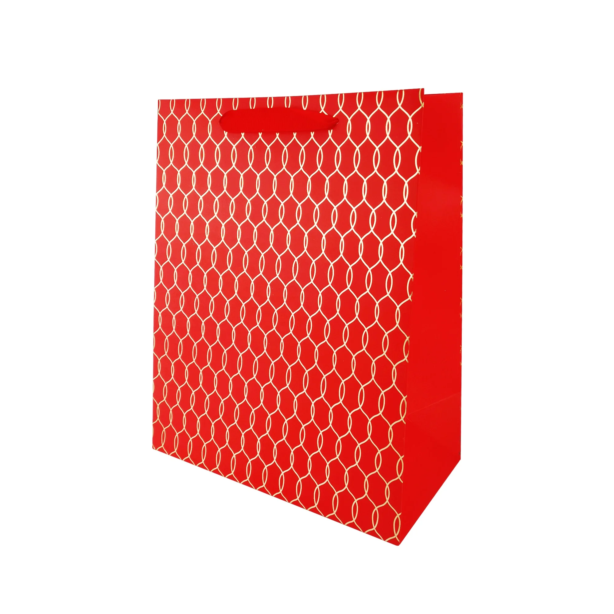 High End foil Paper bag candy bags Christmas new year Red packing cookie paper bags