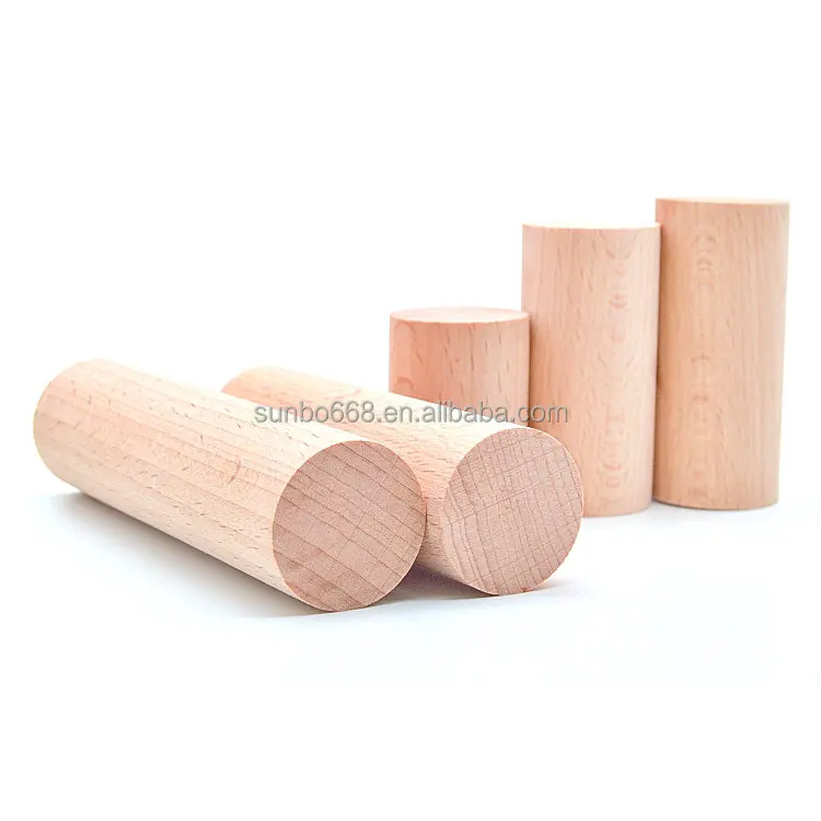 Factory Custom Wood Dowels With Hole  Half Round Wooden Dowel Rods For DIY Handmade Wooden Craft