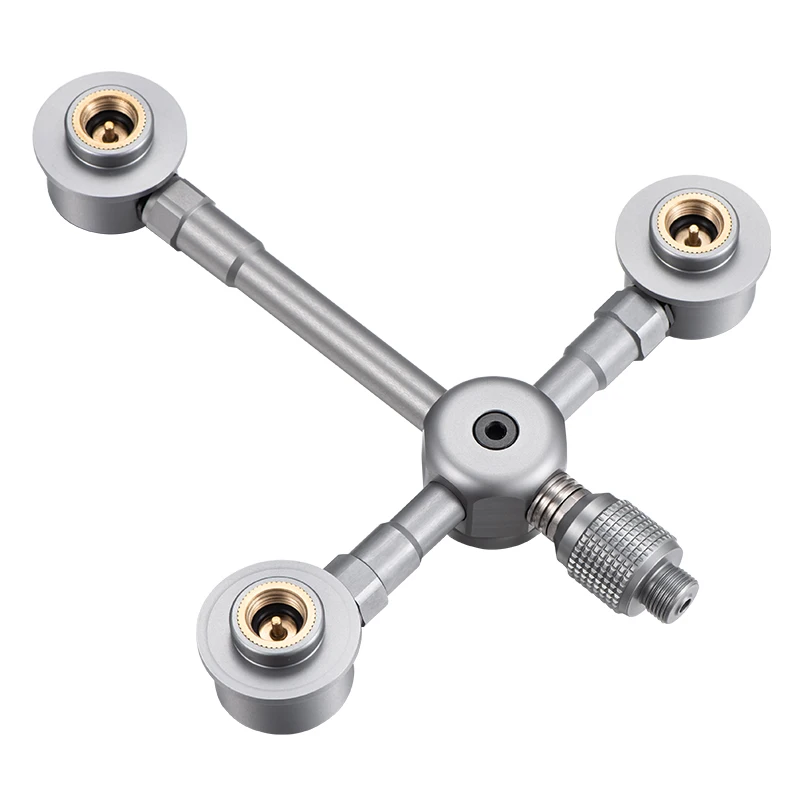 camping outdoor gas fuel bunker three supply two furnace head heater adapter outdoor stove gas endurance increase converter