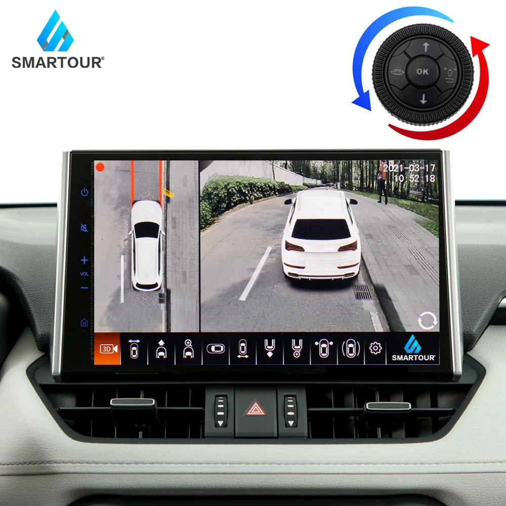 Автомобильный видеорегистратор Smartour панорамная камера 1080P AHD vga 4K с углом обзора 360