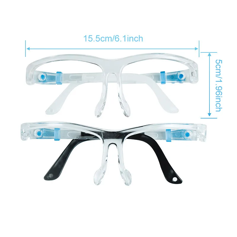 Wholesale Faceshield With Glasses Frame Anti Fog Plastic Transparent Clear Protective Face Shield Glasses