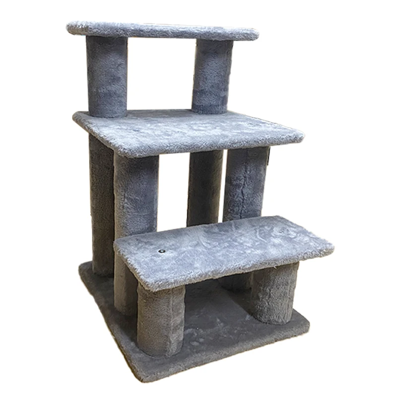 Bunnyhi MLT001 New Arrival Cute Popular Cat Climber 3-Step Multi-Level Carpeted Cat Scratching Post Dog Stairs