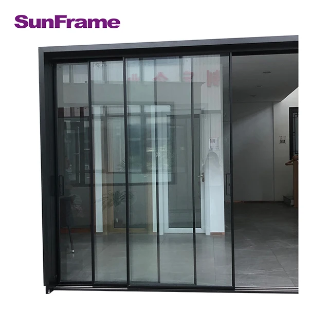 Double Glazed Low E Glass Exterior Patio Aluminum Australia up Down Sliding Doors