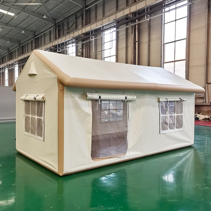 2023 customized 3-4 Persons Large space Waterproof Inflatable House Air big Tent Outdoor Inflatable Camping Tent with blower