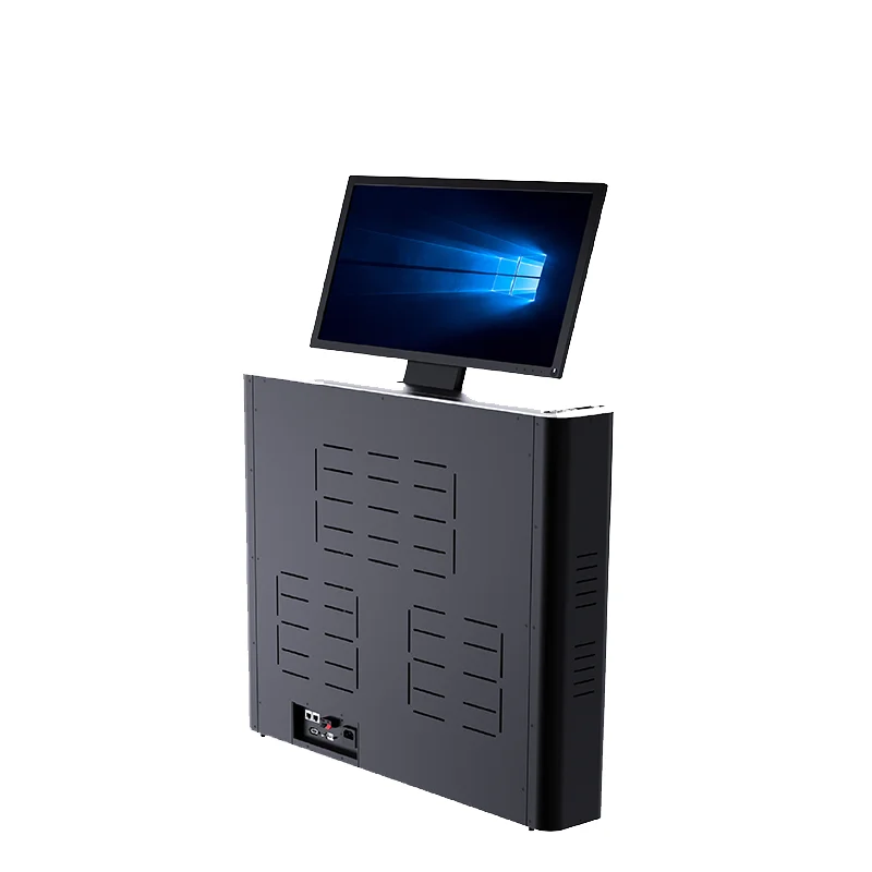 20 22 24in large monitor lift screen flip up Anti-pinch LCD Lift Motorized hidden lift monitor for Paperless conference system