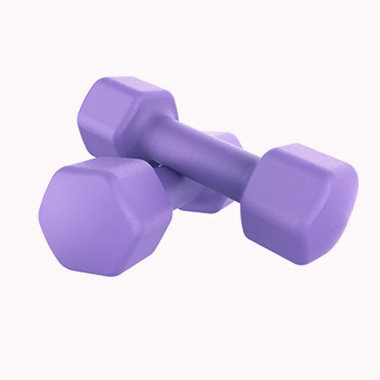 Gym Workout Color Cast Iron Dumbbell Set Uses Vinyl Polybutadiene Impregnated Dumbbell Cheap Pink Rubber Coated Hexagon Dumbbell