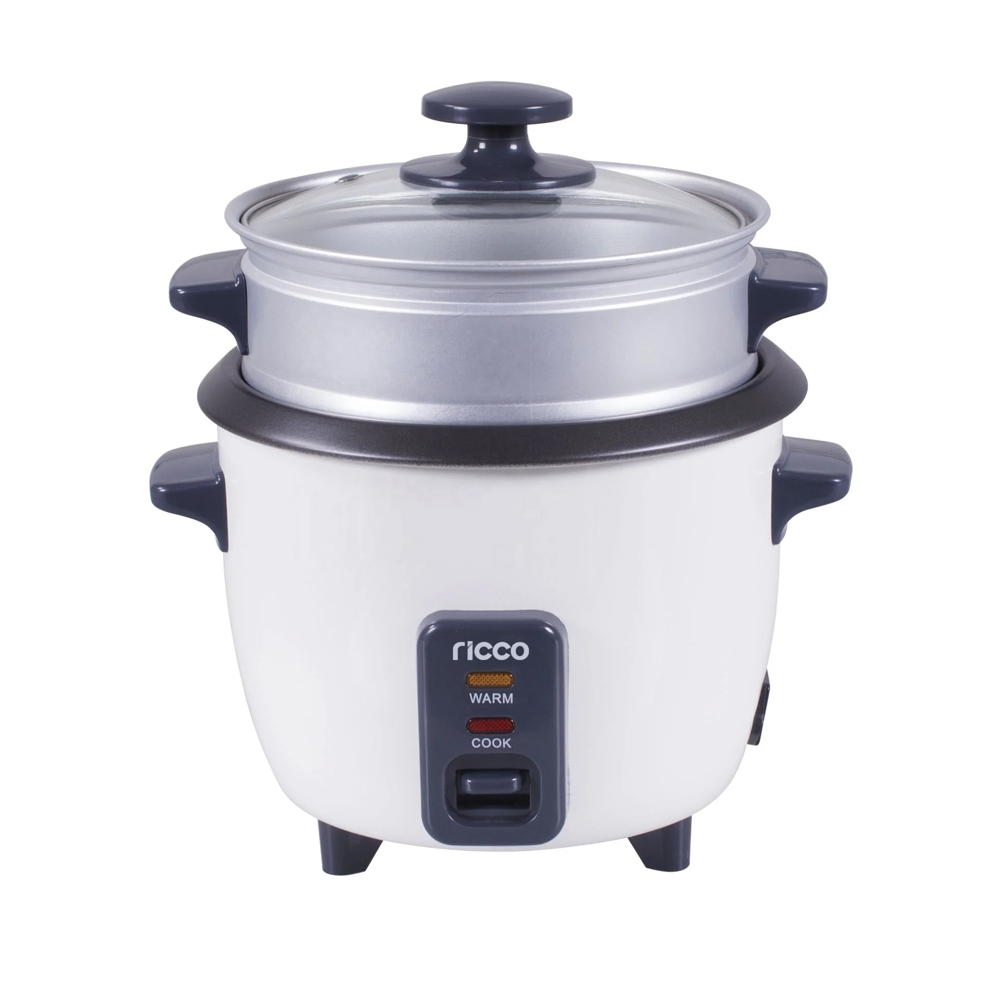 Electric Rice Cooker with Non Stick Inner Pot makes Soups, Stews, Porridge, Grains and Cereals, 3-CUP, 0.6L