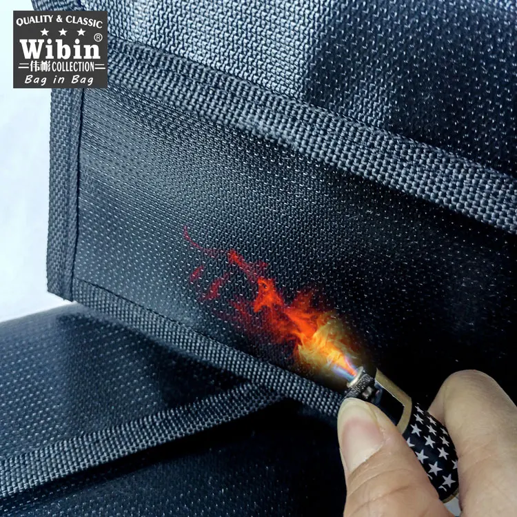 2022 New Style Fire Proof Water Resistant Document Bag with zipper Silicone Coated fiberglass Envelope Pouch fireproof bags