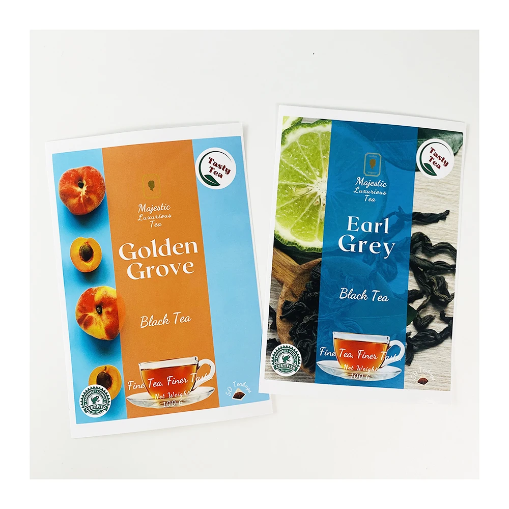Good quality 100pcs MOQ Customized Beverage Sticker Fruit Juice Label Etichette Self Adhesive Bottle Labels