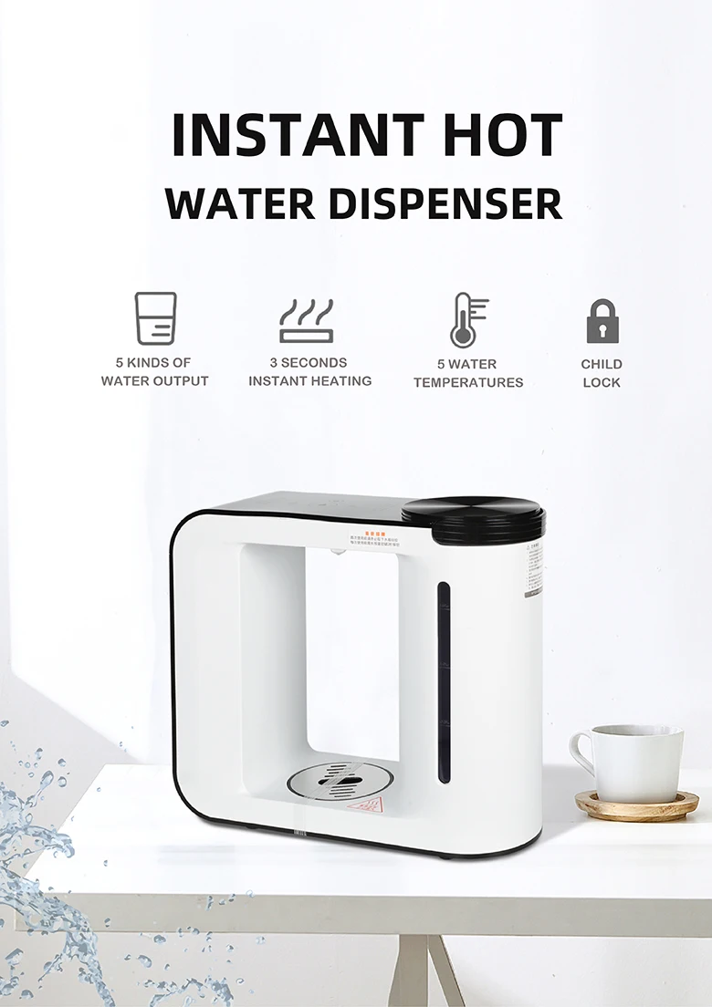 Filterpur new design factory price water dispenser desktop instant hot water heater