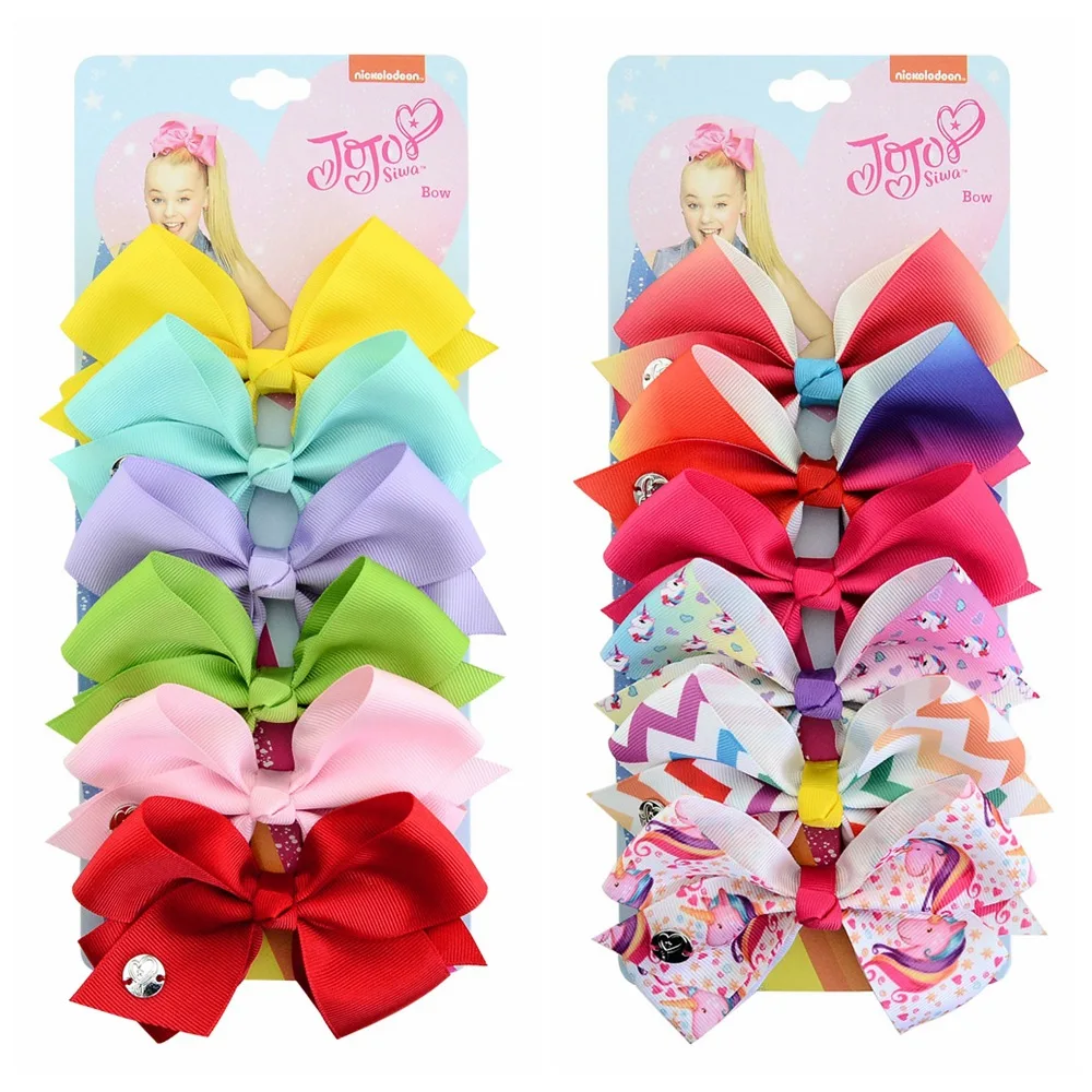 Cute JOJO Siwa Bows Hair Bows Alligator Clips for Girls cartoon pony Grosgrain Ribbon Hair Barrettes Accessories for Toddler 892
