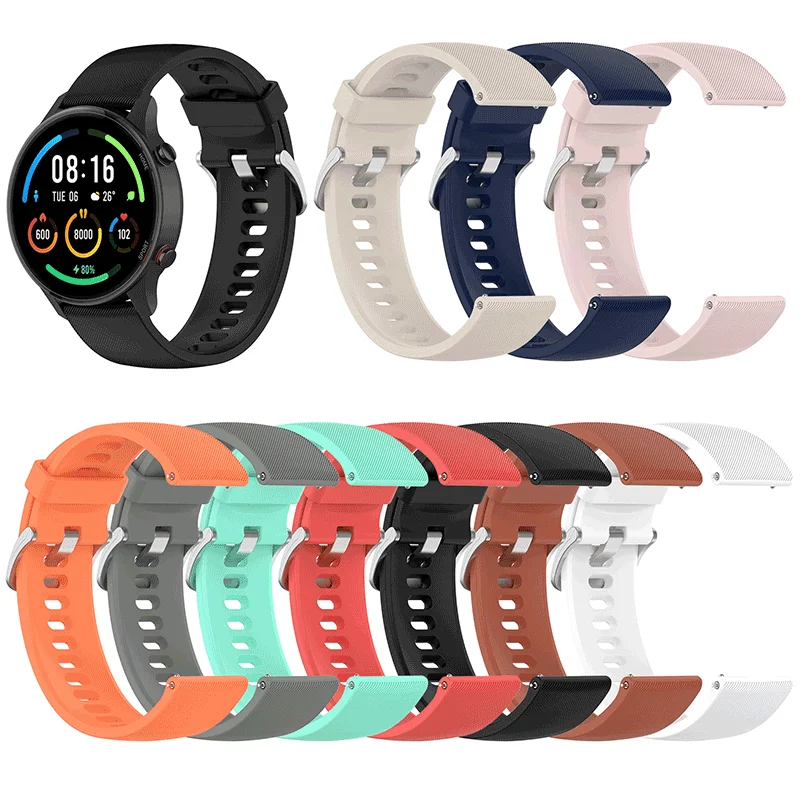 22mm Original Style Sport Replacement Wristband Bracelet for Xiaomi Mi Watch Color Silicone Watch Strap for MI watch sport