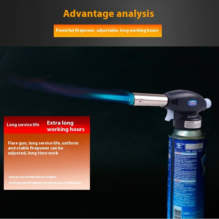 Inverted Cassette Flamethrower Picnic Barbecue Stove Spray Gun Outdoor Igniter Welding Nozzle Wholesale