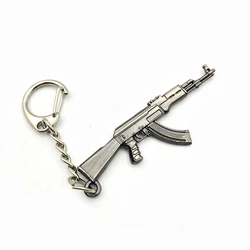 Wholesale Bluk Logo Keying Zinc Alloy Engraved Laser Key Chain Luxury 3D Mini Gun Custom Llavero Blank Metal Keychain