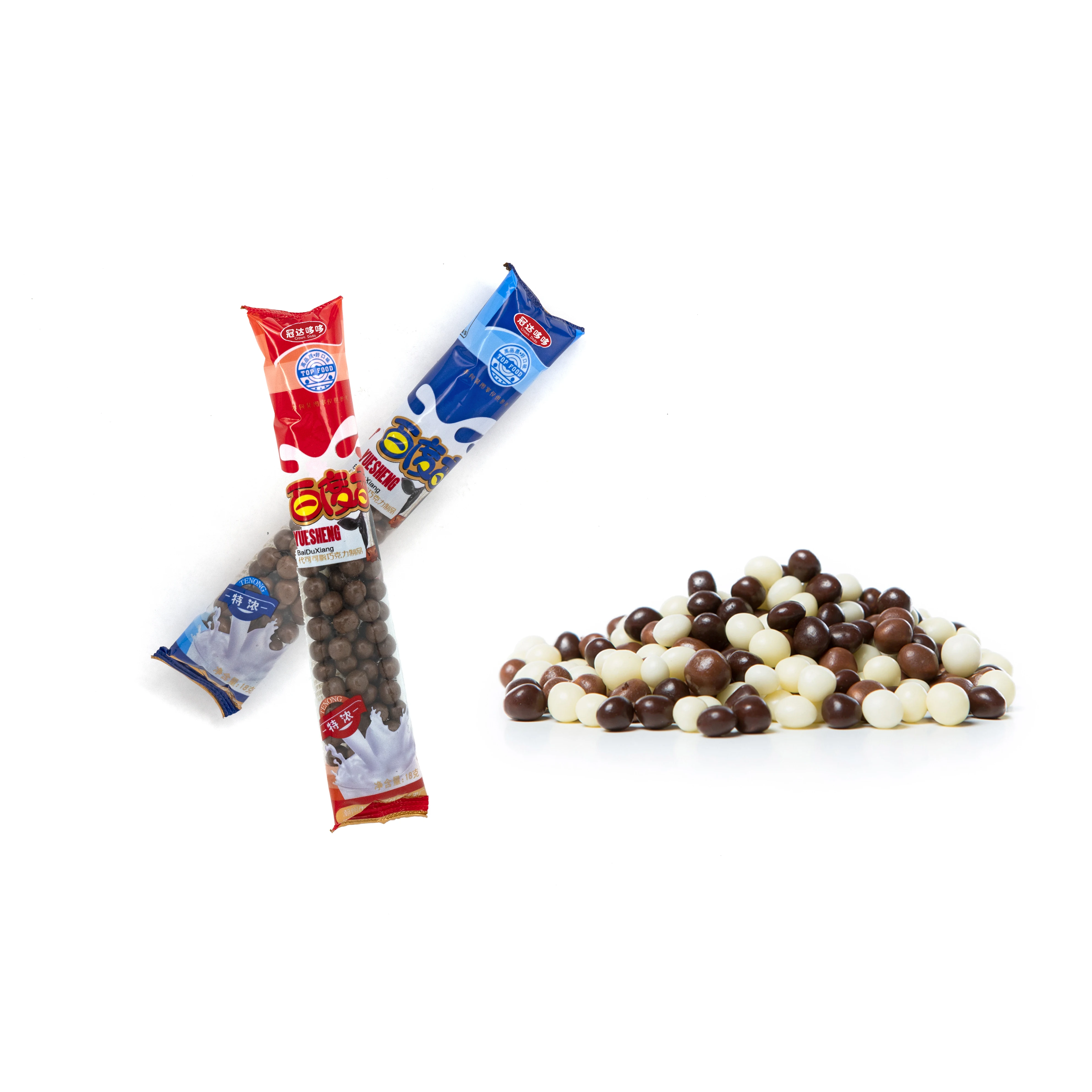 Hot sale mini ball chocolate candy manufacture confectionery sweet mylikes chocolate within biscuits in bag packaging