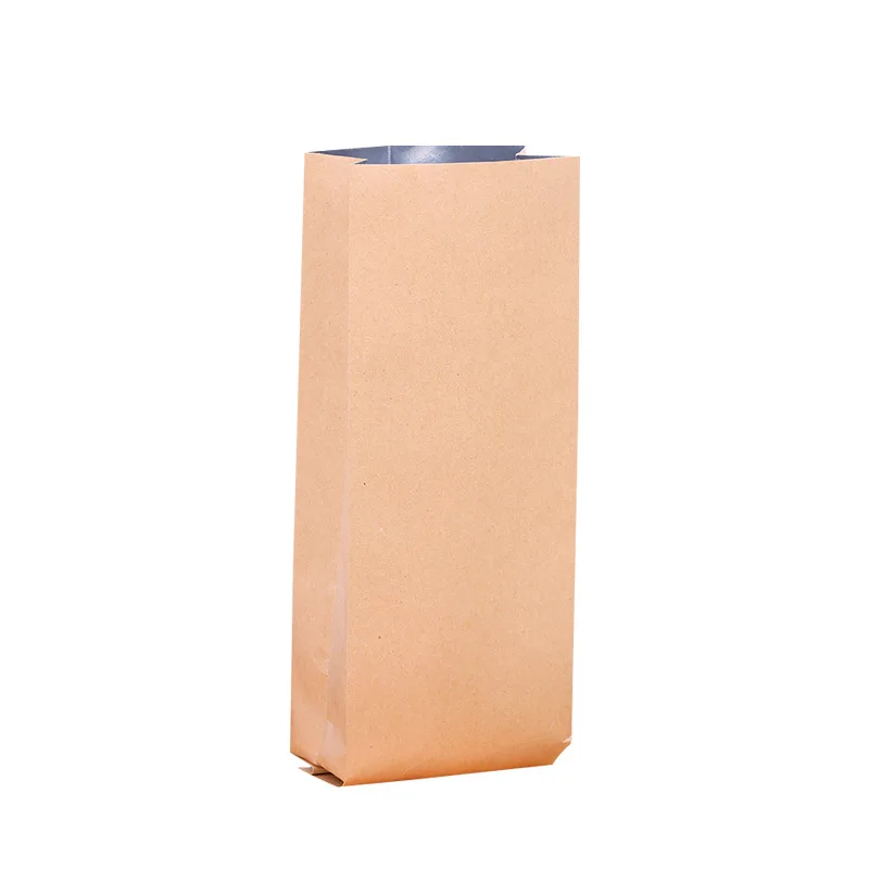 Small MOQ Brown Kraft paper Packaging Bags Aluminum Foiled Biodegradable Bags Vacuum Paper Tea Bag