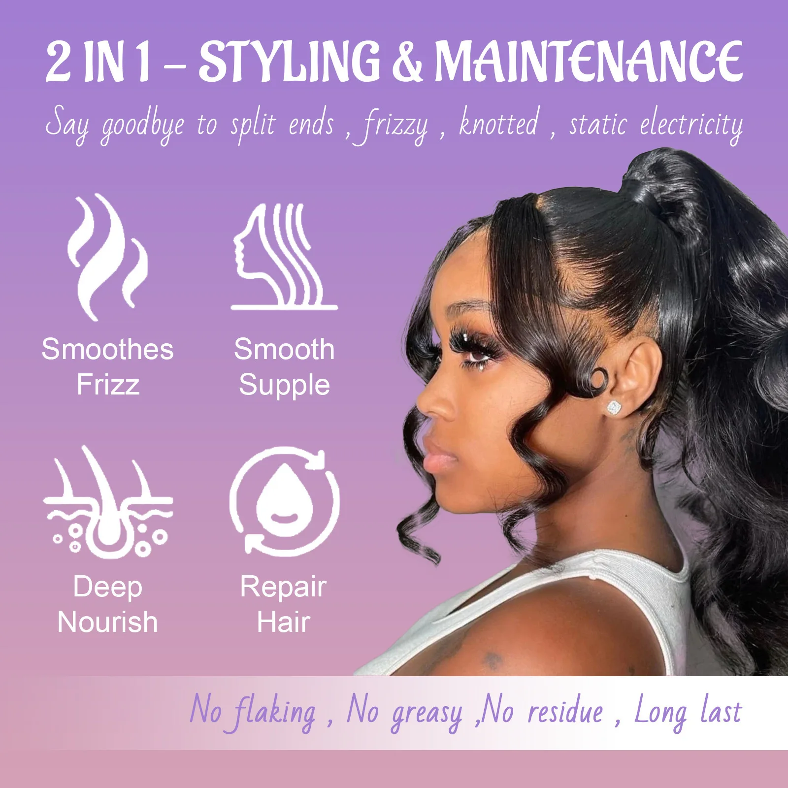 Broken hair Finishing Wax stick Styling Finishing cream small broken hair hair finishing