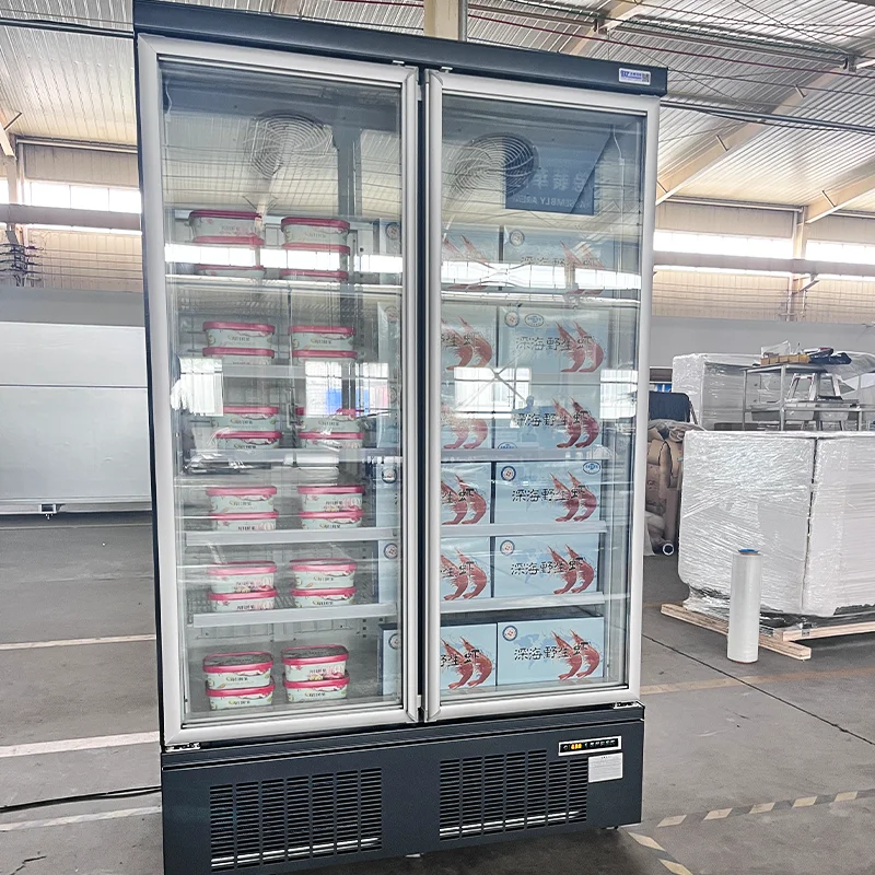 Refrigerator Glass Door Fridge Freezer Commercial Refrigeration Equipment Supermarket Display